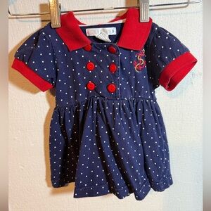 Vintage 90’s Cradles 18mos. Polka Dot Sailor Dress